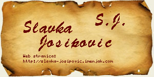 Slavka Josipović vizit kartica